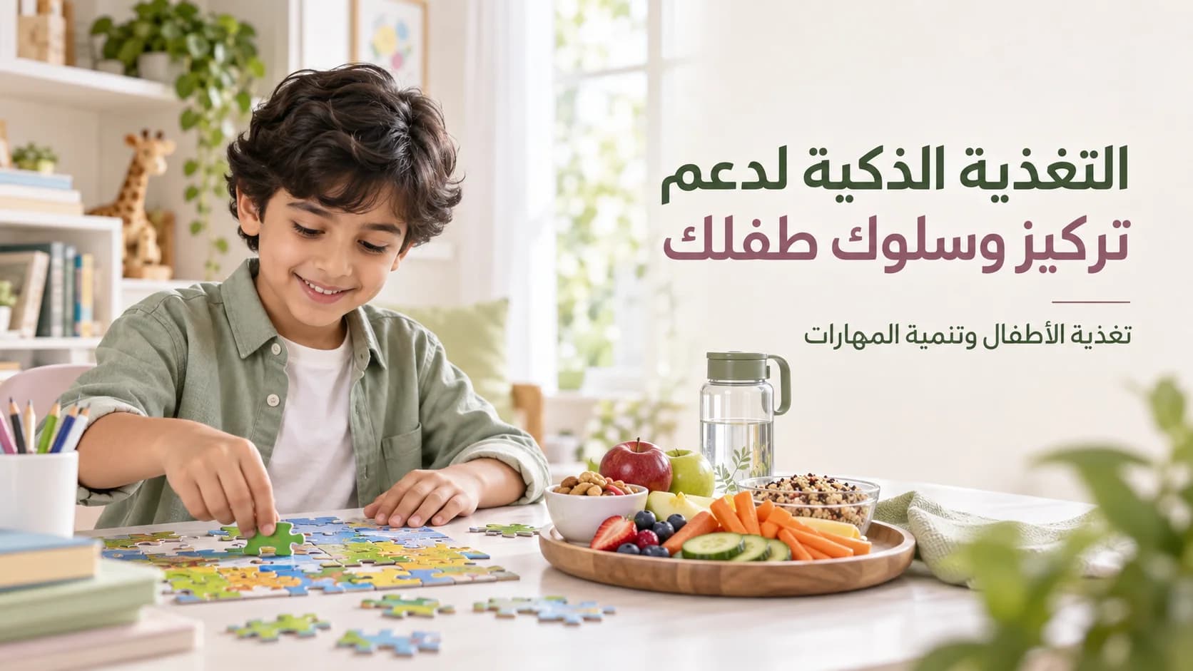 التغذية الذكية لدعم تركيز وسلوك طفلك